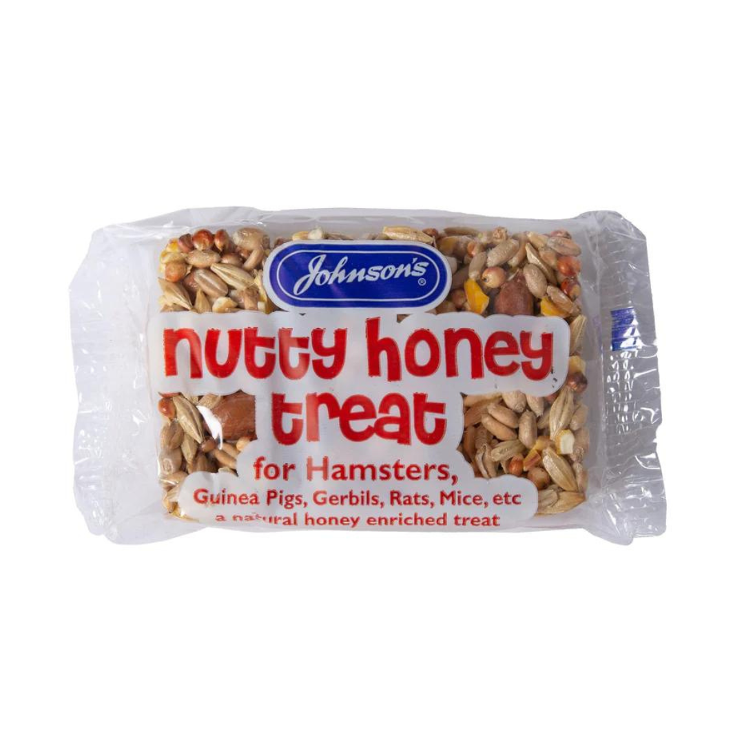 Johnson's Nutty Honey Treats Small Animal Treats 70g hamsters, rabbits, mice, rats, guinea pigs and