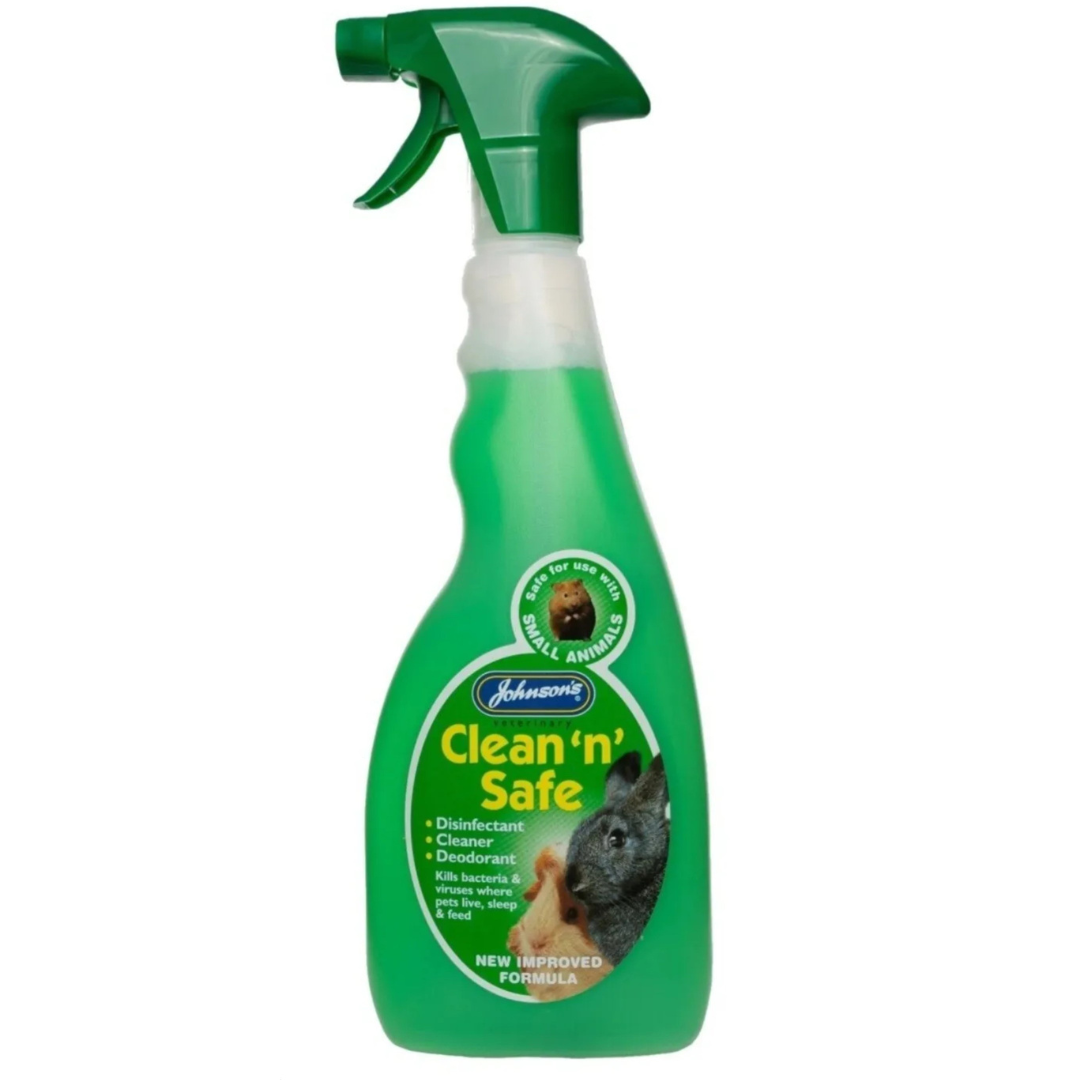 Johnson's Clean  'N' Safe Disinfectant Small Animal 500ml  cages hutches bowls