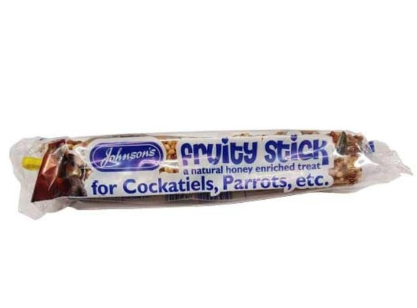 Johnson's Honey Enriched Cockatiel & Parrot Treat Bar - Fruity Stick